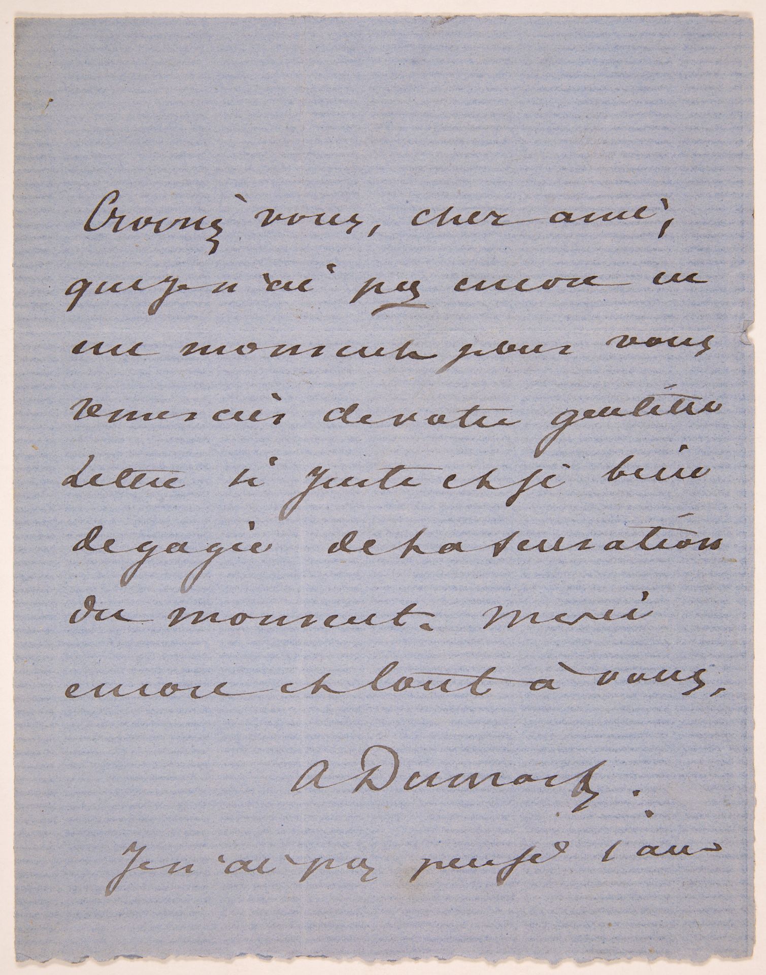 A. Dumas (père u. fils). Konvolut von 5 Briefen und 3 Briefkarten m. U.; O. O. u. Dat. - Bild 2 aus 3