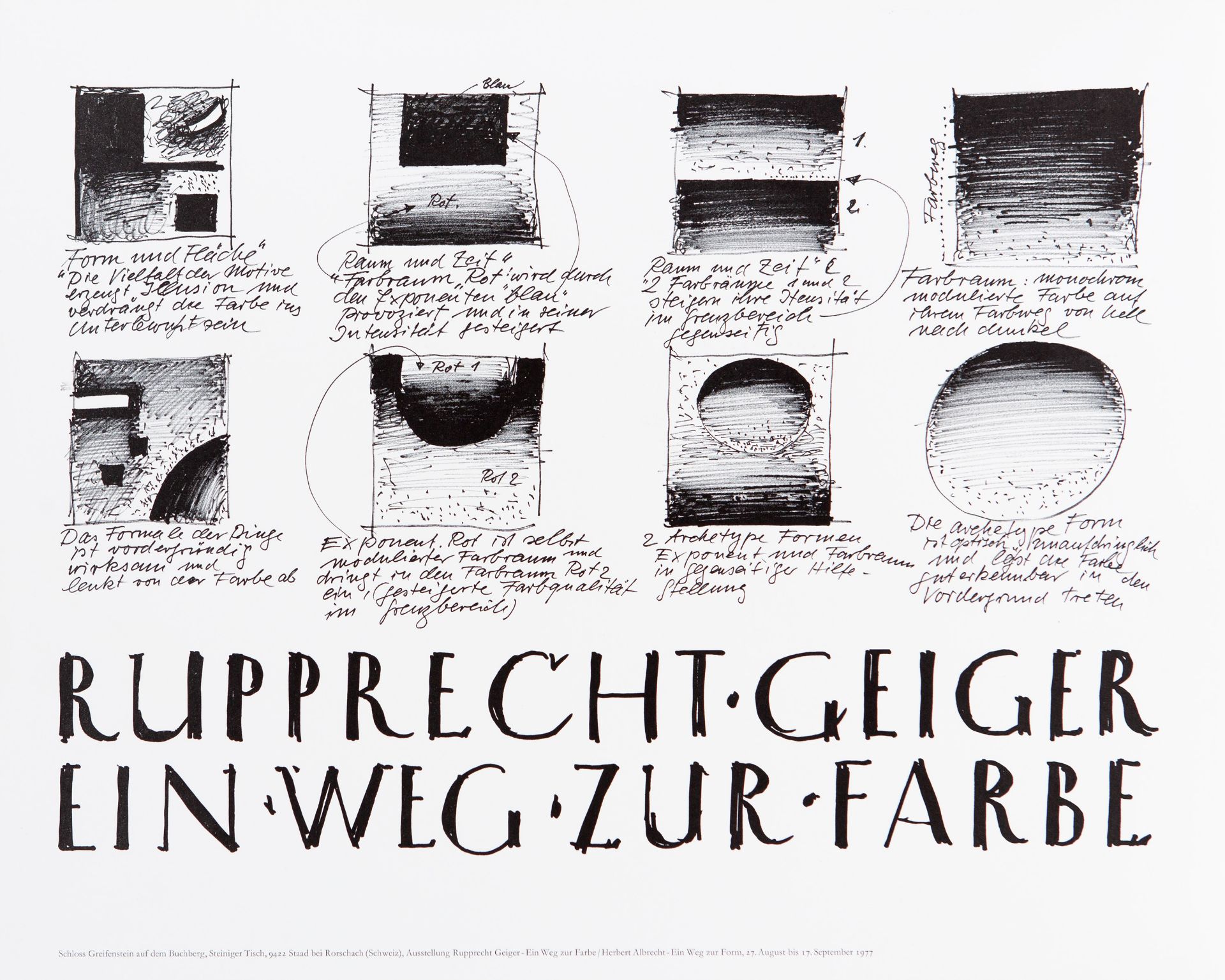 R. Geiger / H. Albrecht, Ein Weg zur Farbe / Ein Weg zur Form. 1977. - Ex. 23/30.