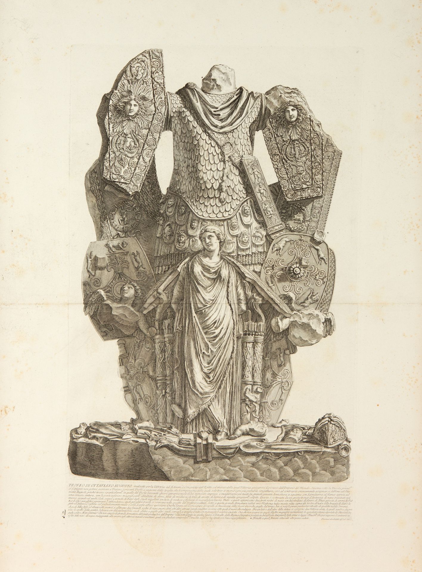 Giovanni Battista Piranesi. Trofei di Ottaviana Augusto. 1780. 15 Blatt Radierungen. Wilton-Ely 169, - Bild 6 aus 15