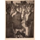 Camille Pissarro. Marché à la volaille à Gisors. 1891. Radierung und Aquatinta. Mit Monogrammstempel