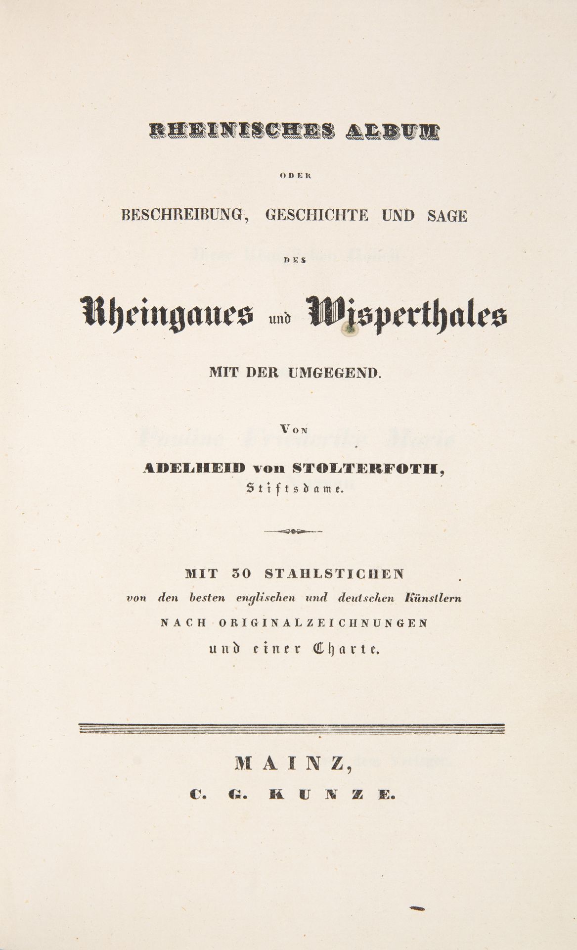 A. v. Stolterfoth, Rheinisches Album. Mainz 1838.