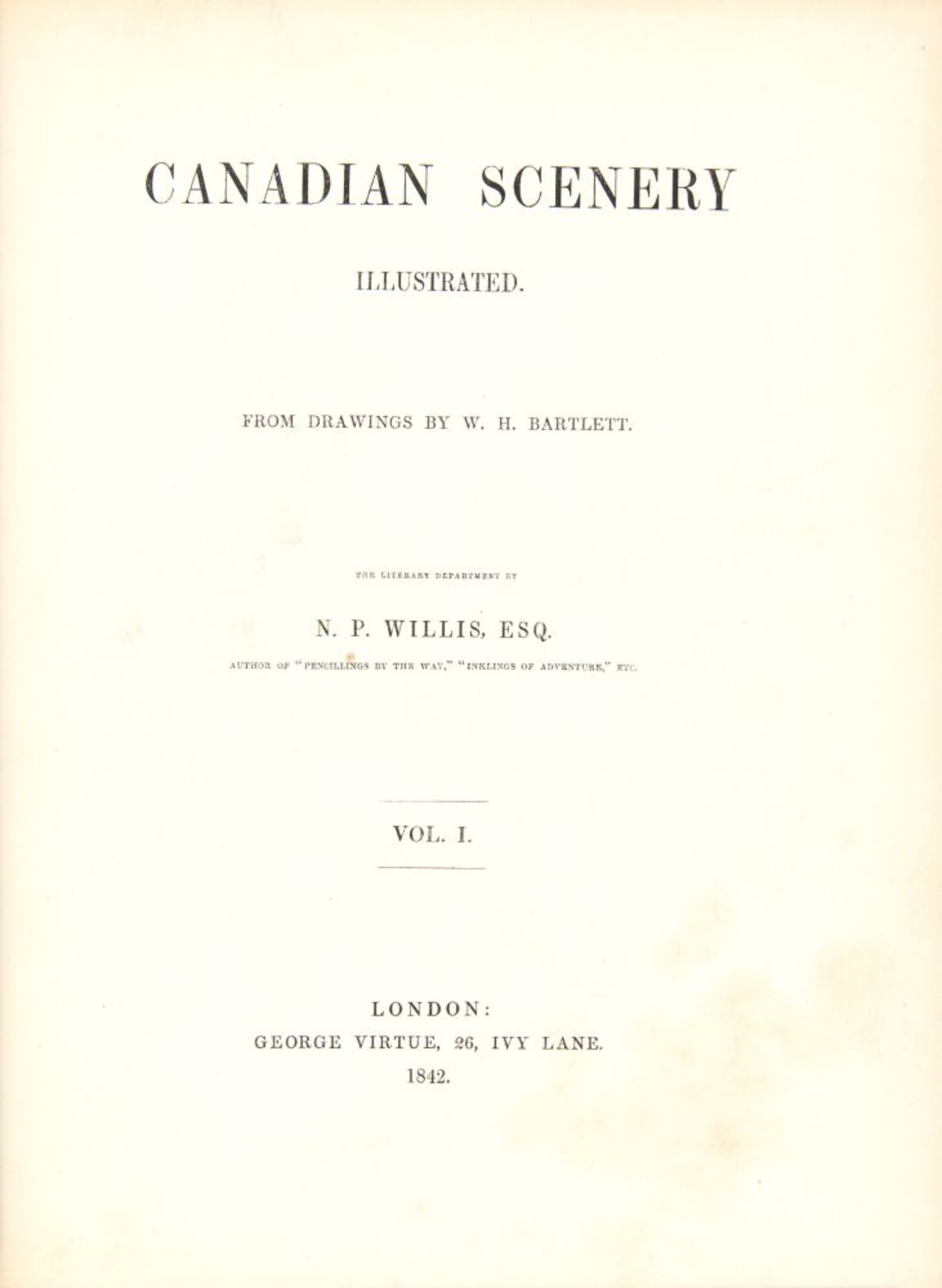 N. P. Willis, Canadian Scenery. 2 Bde. Ldn 1842. - Bild 2 aus 5
