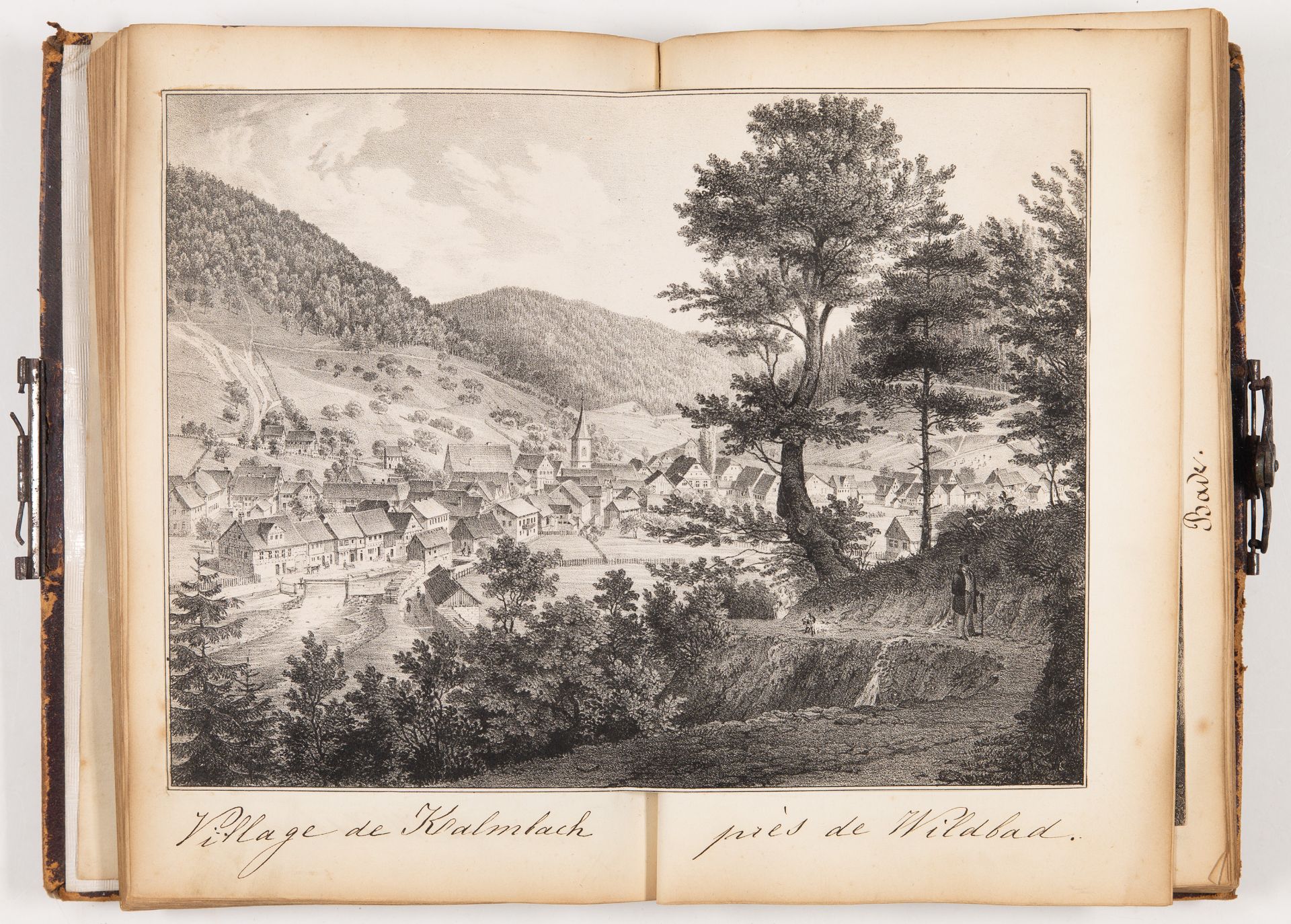 Souvenirs de voyages 1854. Privates Sammelalbum mit Ansichten und Reiseandenken. - Bild 2 aus 3