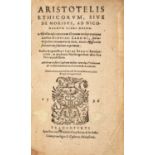 Aristoteles, 2 Werke Altgriechisch und Lateinisch in 1 Bd. Ffm. 1596 u. 1601.