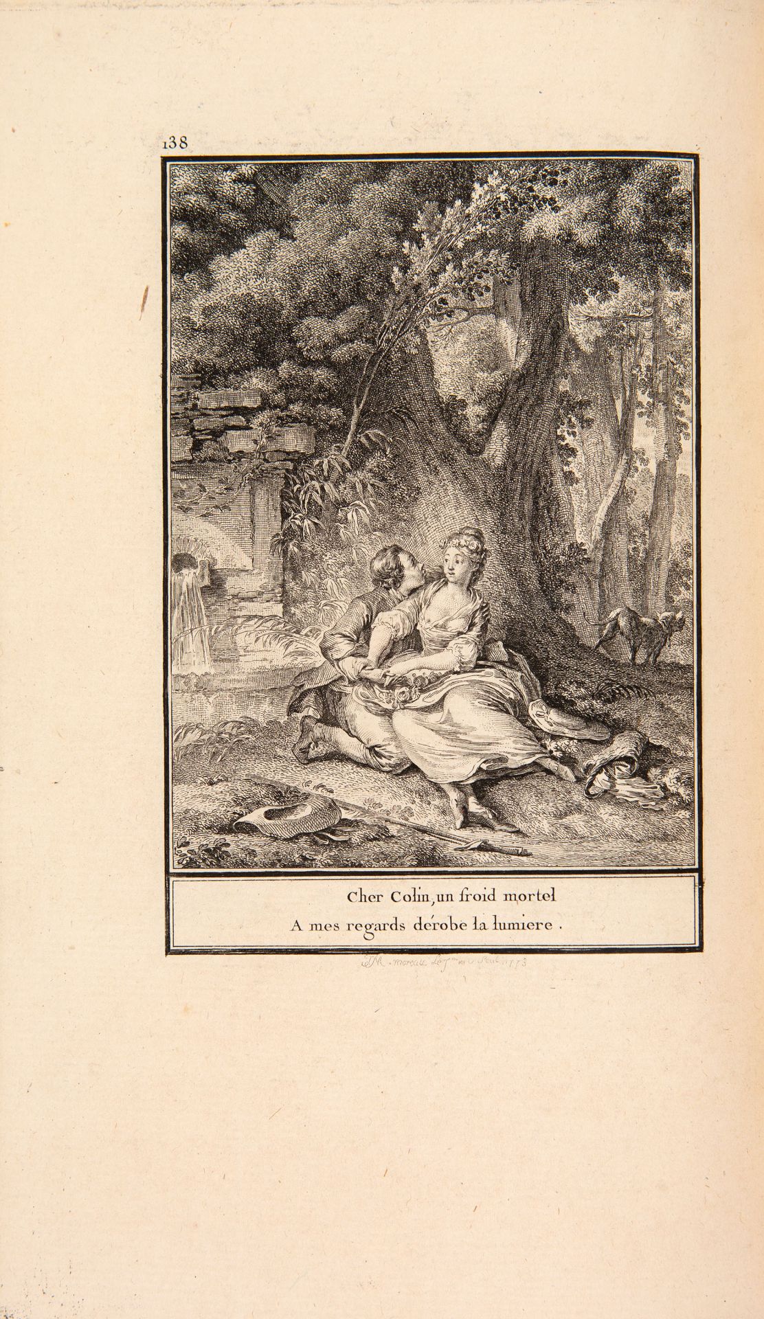 J. B. de Laborde, Choix des chansons mises en musique. 4 Bde. Paris 1773. - Bild 4 aus 5