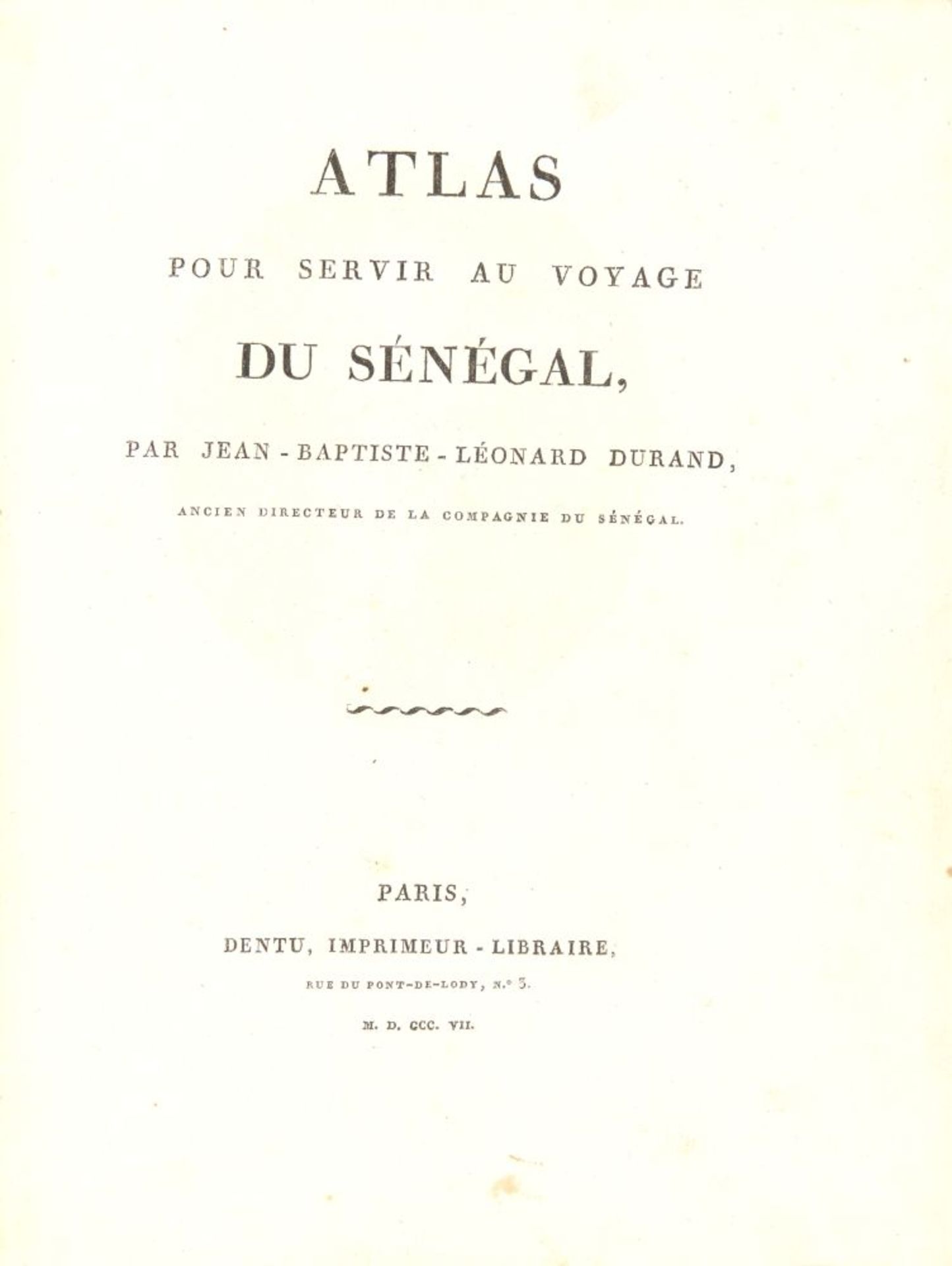 J. B. L. Durand, Atlas pour servir au voyage du Sénégal. Paris 1807. - Bild 2 aus 6