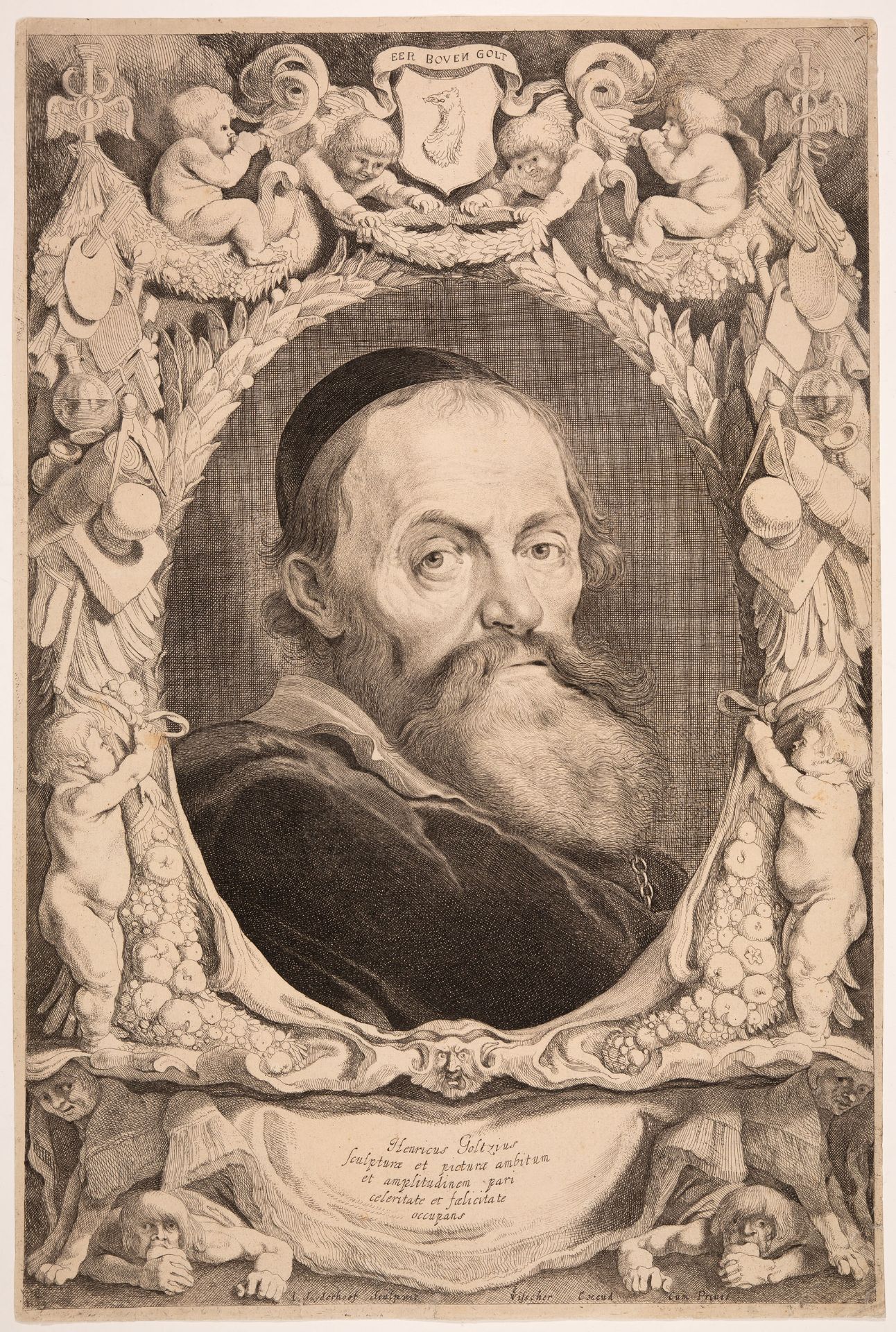 Jonas Suyderhoef. Bildnis Hendrick Goltzius. Nach 1649. Radierung. Hollstein 78 II/II.