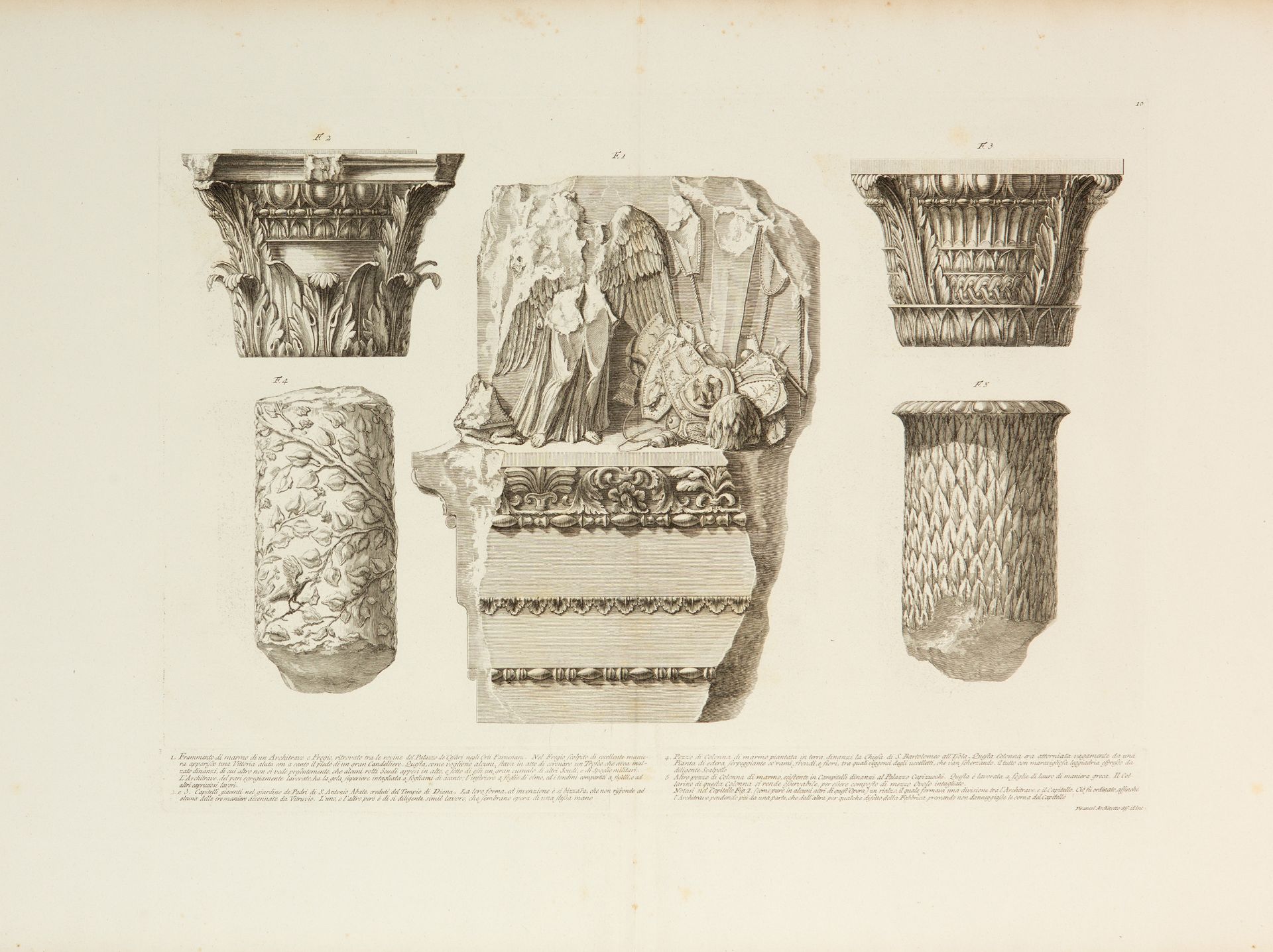 Giovanni Battista Piranesi. Trofei di Ottaviana Augusto. 1780. 15 Blatt Radierungen. Wilton-Ely 169, - Bild 8 aus 15