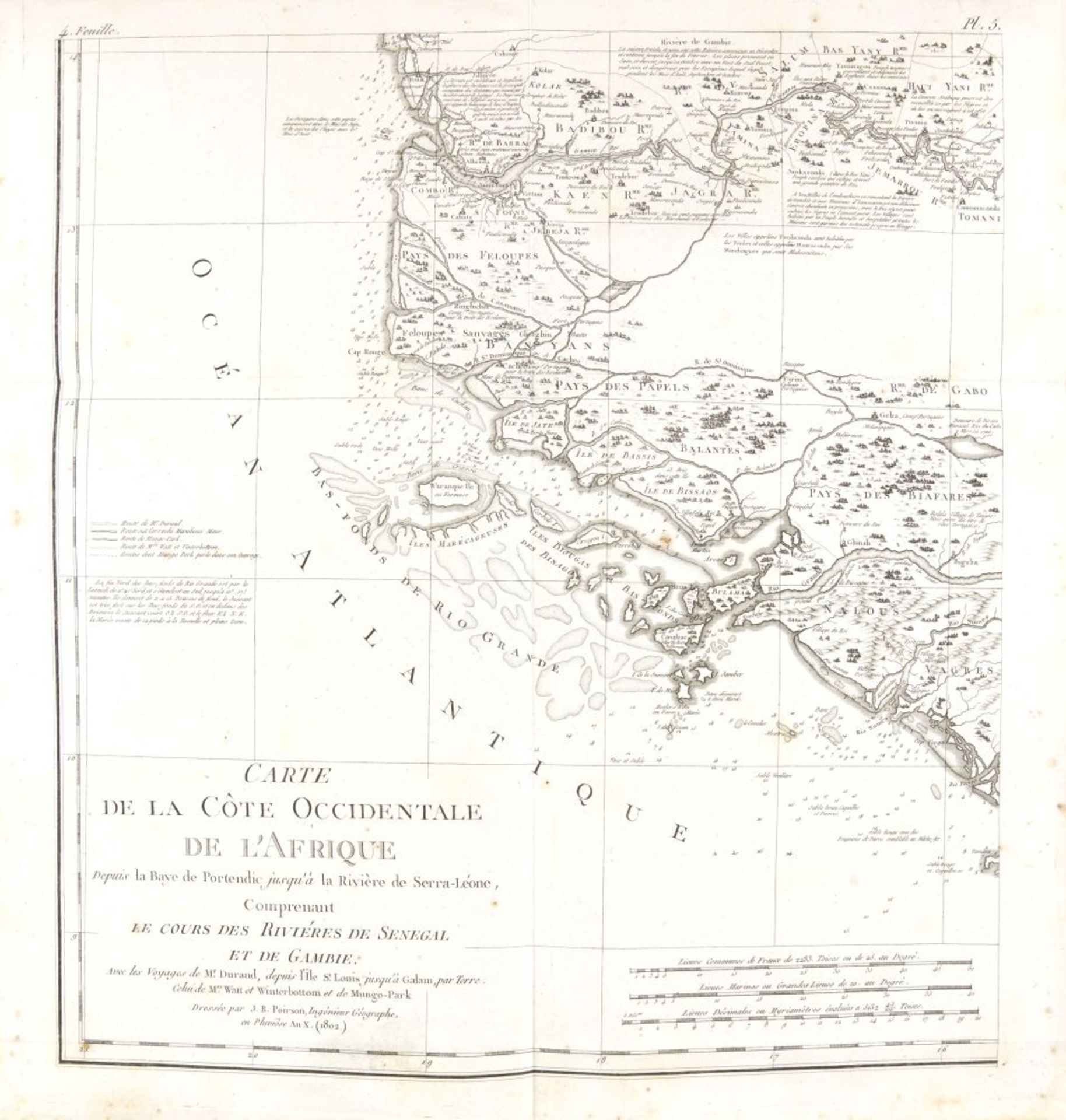 J. B. L. Durand, Atlas pour servir au voyage du Sénégal. Paris 1807.