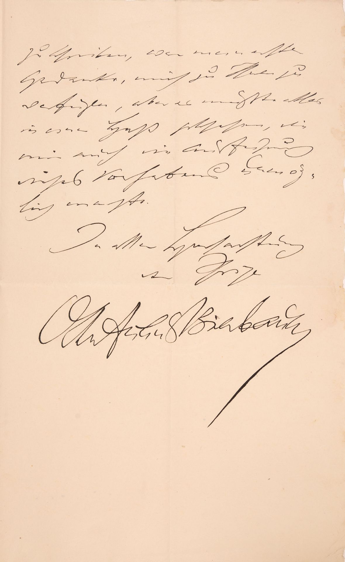 O. J. Bierbaum. E. Brief m. U.; Wien, 10.10.1902.