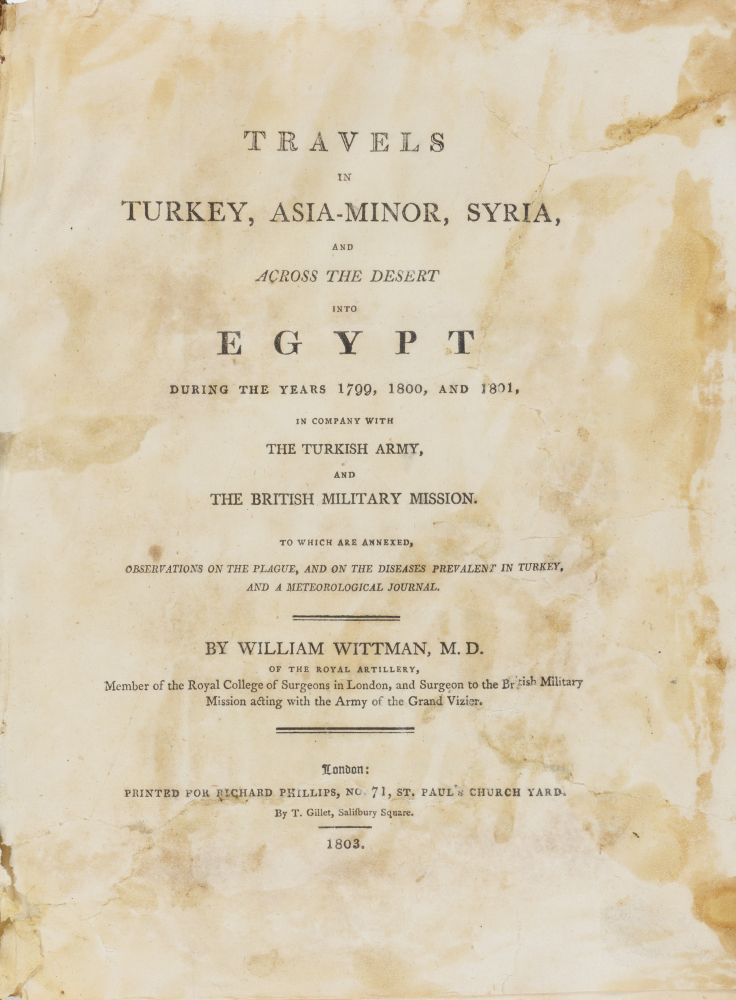 W. Wittman, Travels in Turkey ... Ldn 1803. - Image 2 of 3
