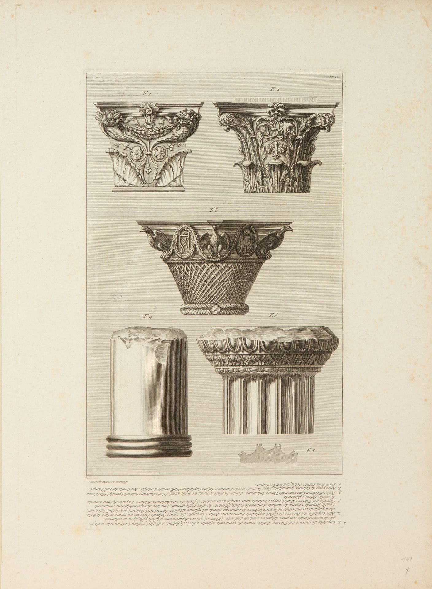 Giovanni Battista Piranesi. Trofei di Ottaviana Augusto. 1780. 15 Blatt Radierungen. Wilton-Ely 169, - Bild 9 aus 15