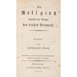 I. Kant, Die Religion innerhalb der Grenzen der Vernunft. 2. Aufl. Königsberg 1794.