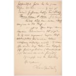 R. Schaukal. E. Brief m. U. u. Umschlag; Wien, 19.11.1903. - Literarischer Brief an H. Salus.