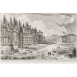 Giovanni Battista Piranesi. Veduta del Sito. Radierung. Wilton-Ely 159; Hind 41 III/IV (von VII).