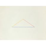 Fred Sandback. Dreieck. 1987. Farbserigraphie. Verso signiert. Ex. 1/10.