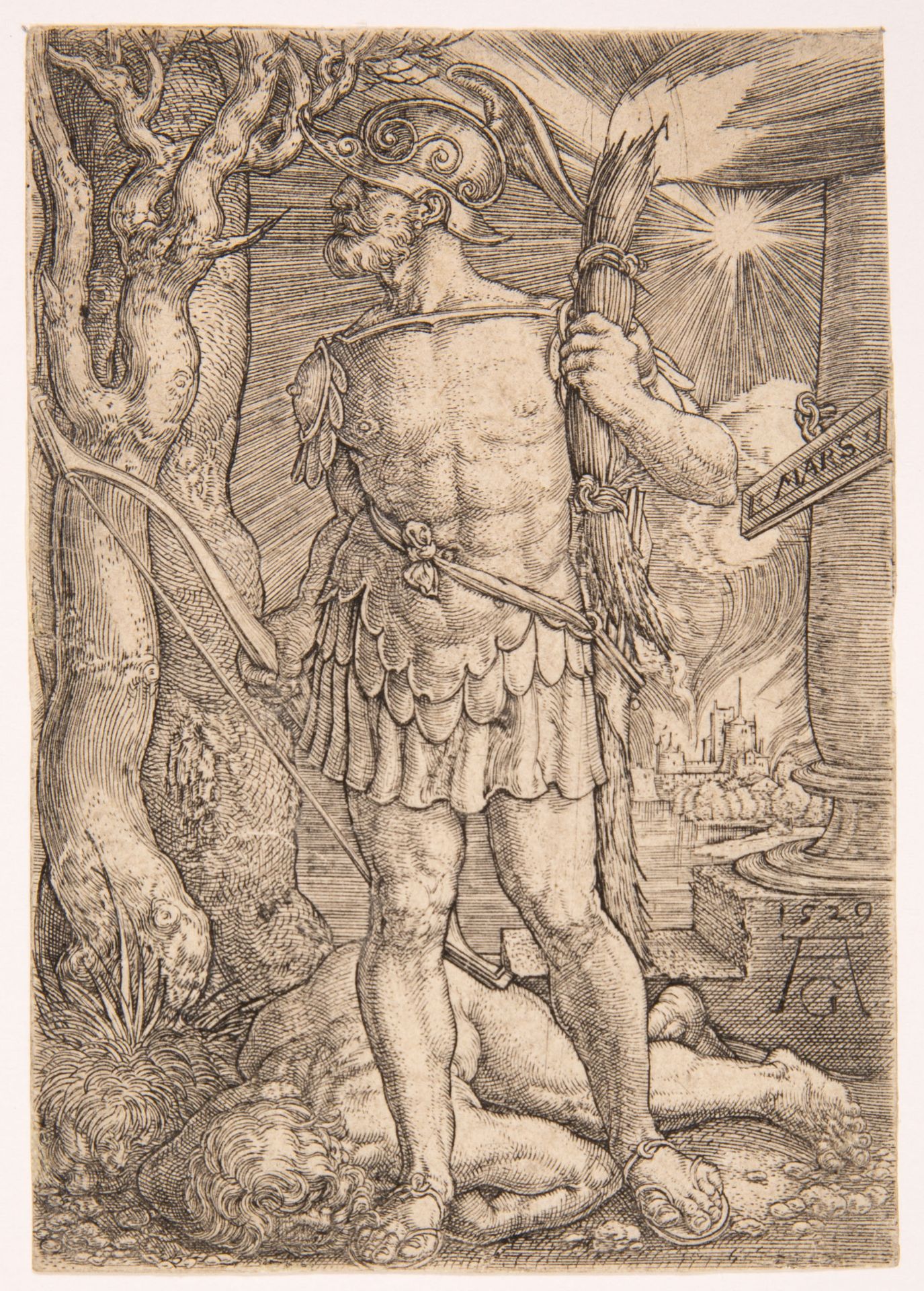 Heinrich Aldegrever. Mars. 1529. Kupferstich. New Hollstein 82.