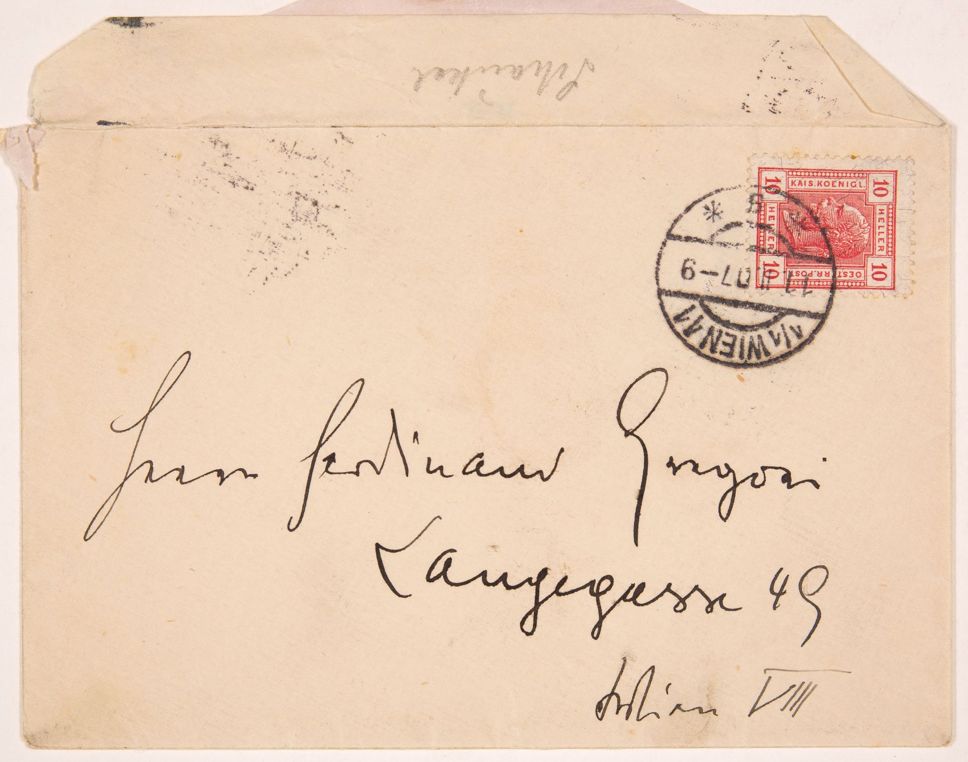 R. Schaukal. E. Brief m. U. u. Umschlag; Wien, 19.11.1903. - Literarischer Brief an H. Salus. - Bild 2 aus 2