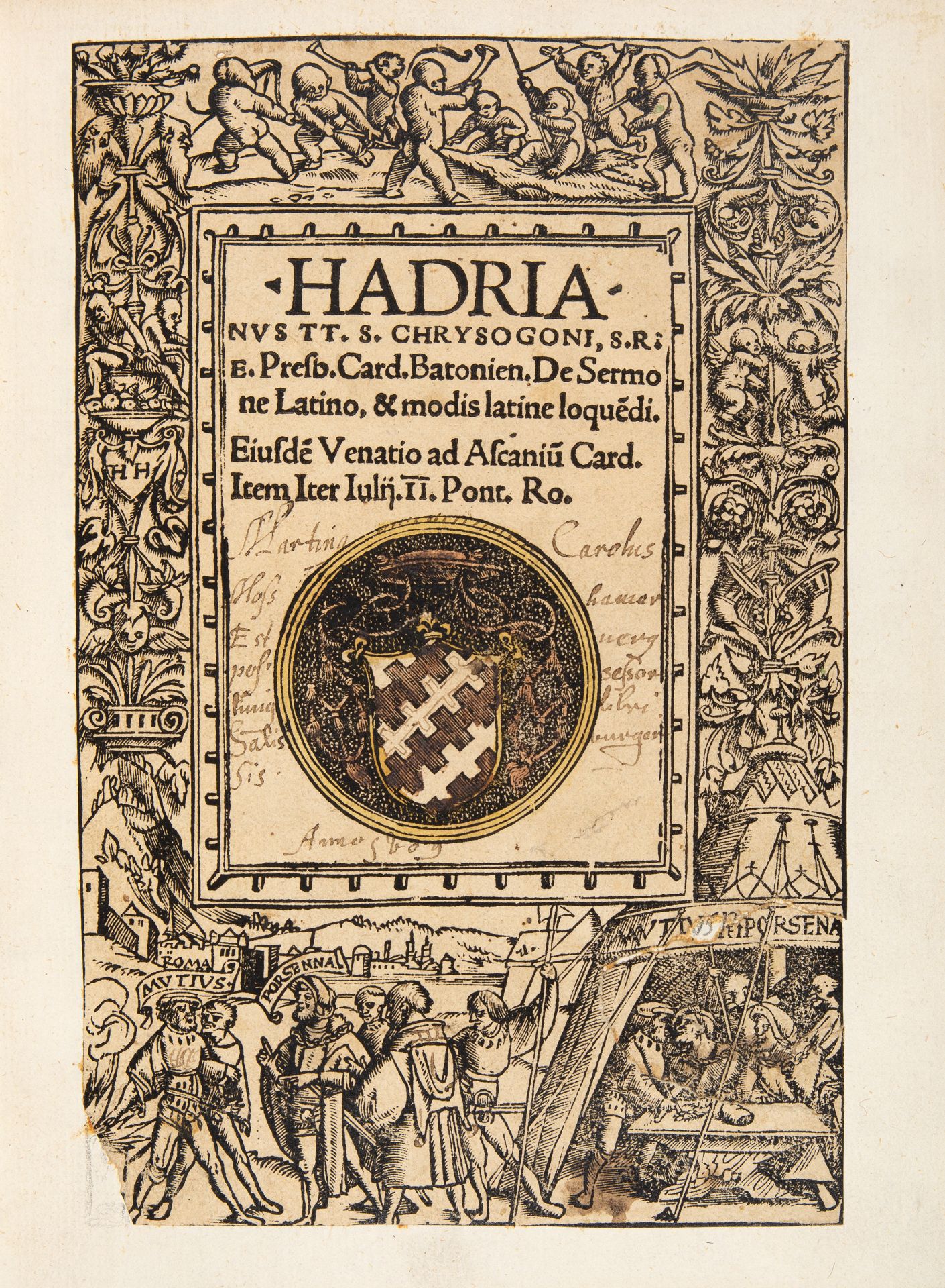 A. Castellesi, (Pseud.: Hadrianus), De sermone Latino & modis latine loquedi. Basel 1518.