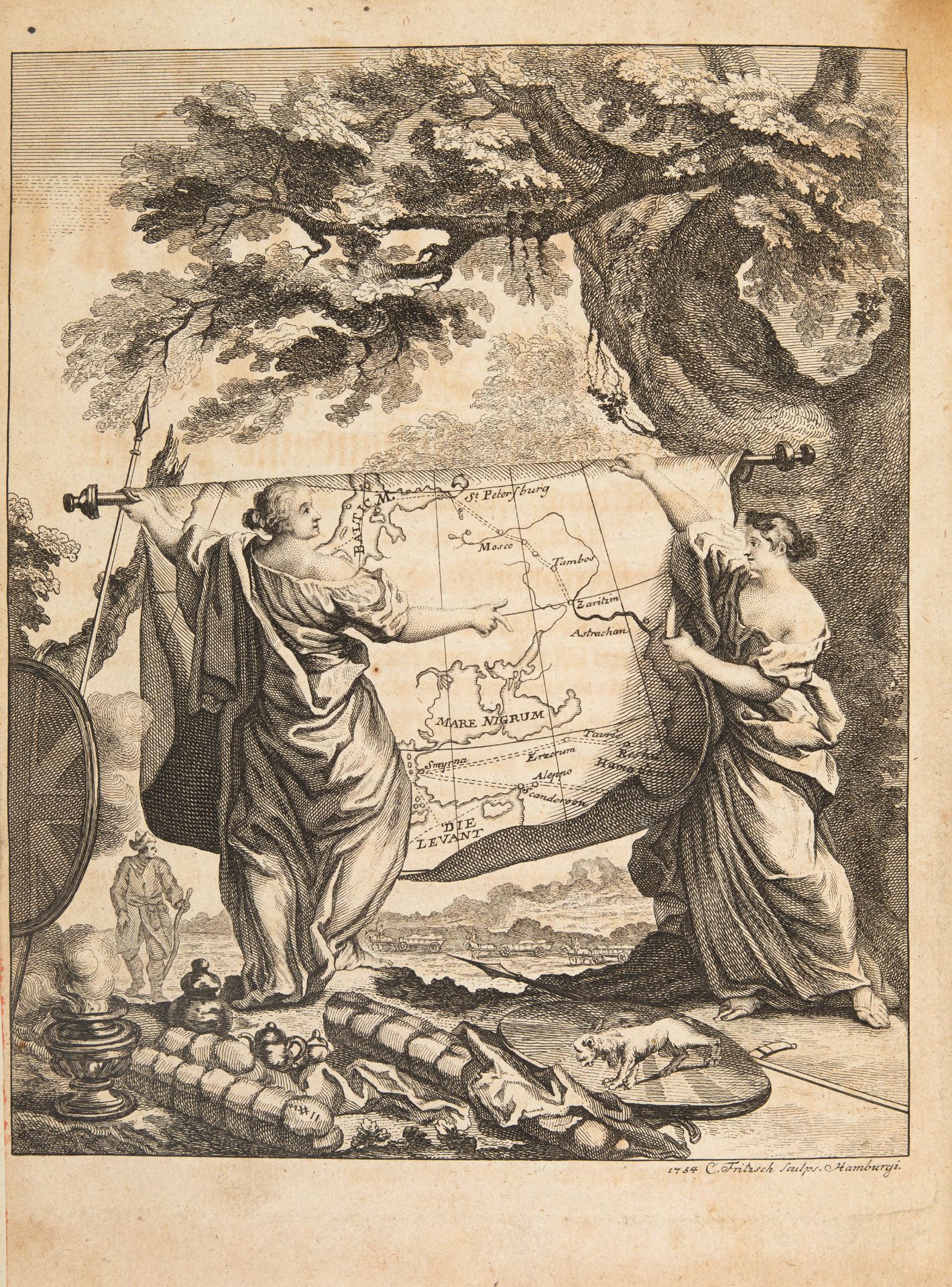 J. Hanway, Zuverlässige Beschreibung seiner Reisen. Hamburg u. Leipzig 1754. - Bild 2 aus 3