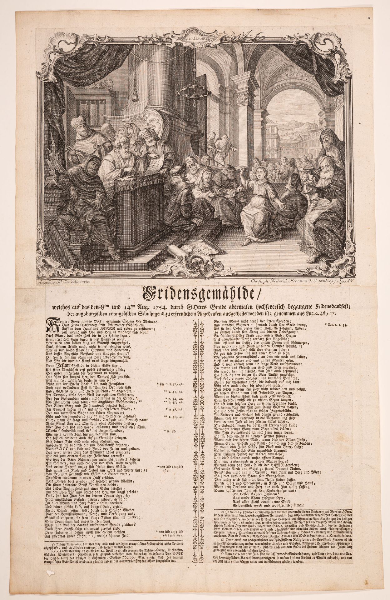 Augsburg - Sammelband Friedensgemälde 1650-1717. + 3 Einzelblätter.