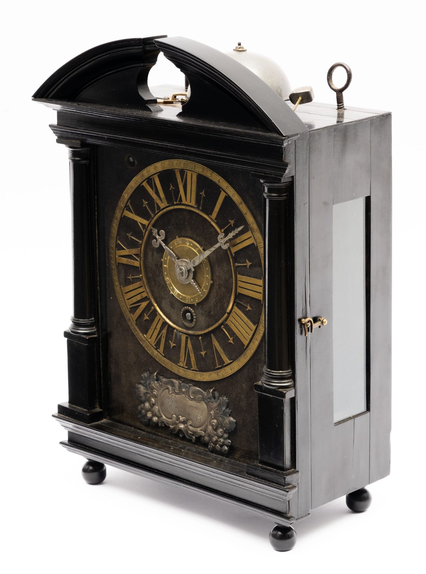 A Dutch ebony Hague clock - Bild 2 aus 10