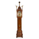 A Dutch burr-walnut longcase clock