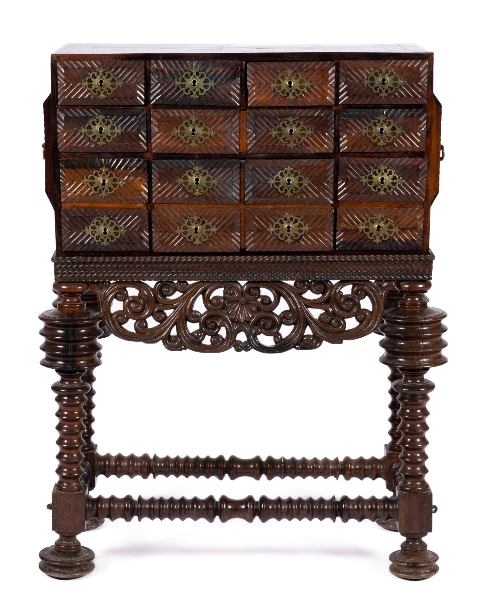 A Portuguese brass-mounted kingwood cabinet on stand 'Contador' - Bild 2 aus 5