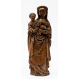 A Mechelen carved walnut group of the Virgin and Child