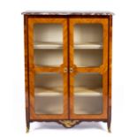 A Transition ormolu-mounted rosewood and tulipwood bookcase