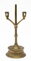 A Northwestern European bronze double-socket candlestick