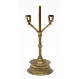 A Northwestern European bronze double-socket candlestick