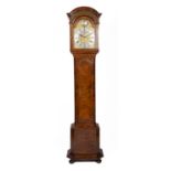 A Dutch burr-walnut longcase clock