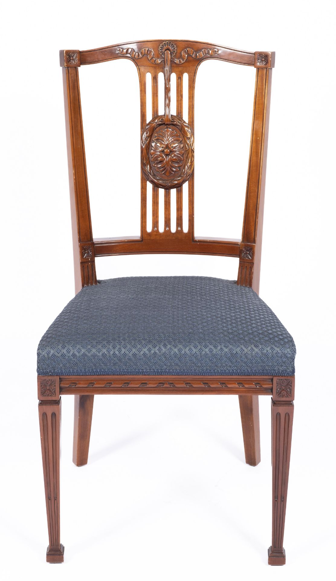 A set of twelve Dutch carved mahogany dining chairs - Image 4 of 4