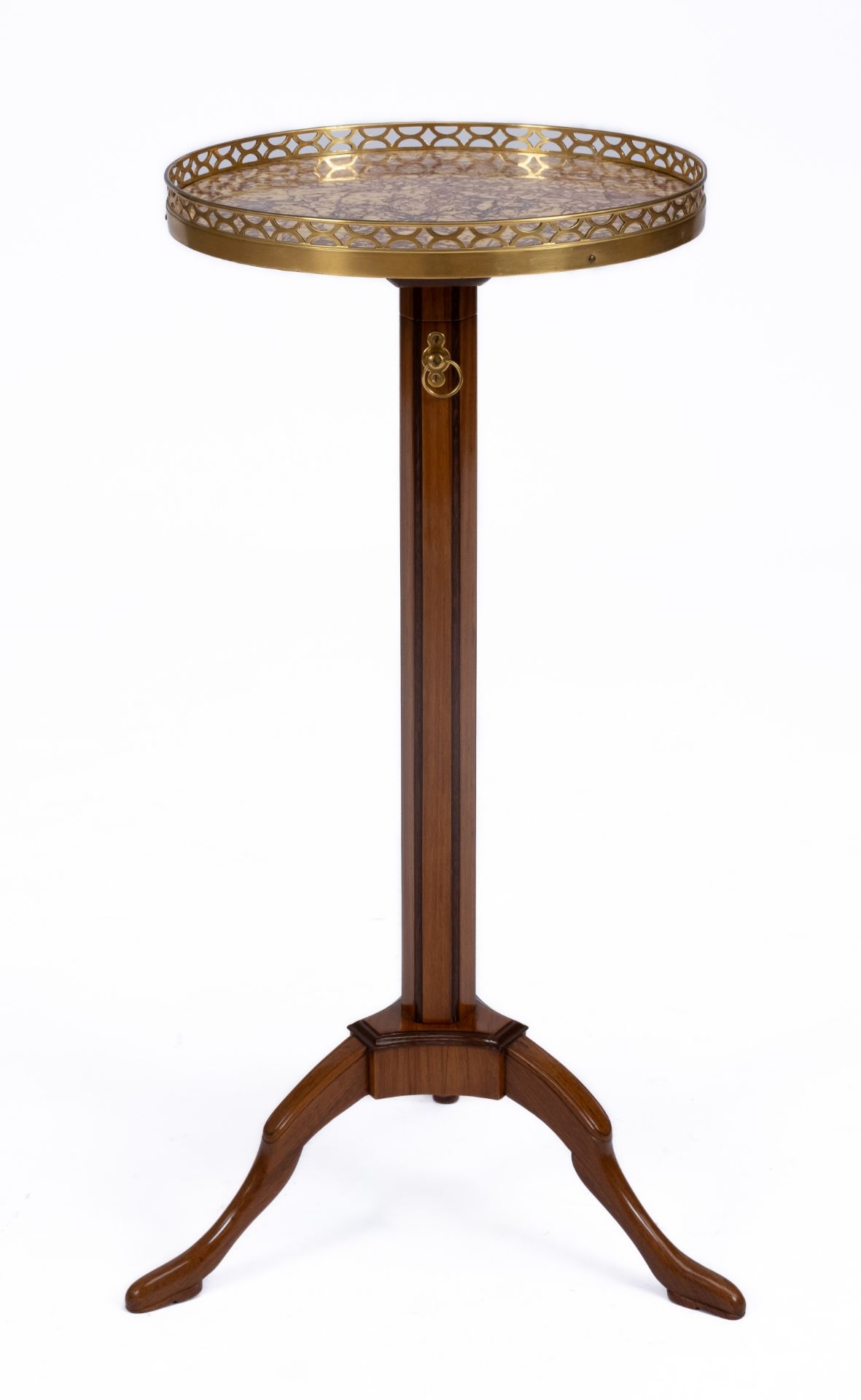 A Louis XVI tulipwood and amaranth gueridon