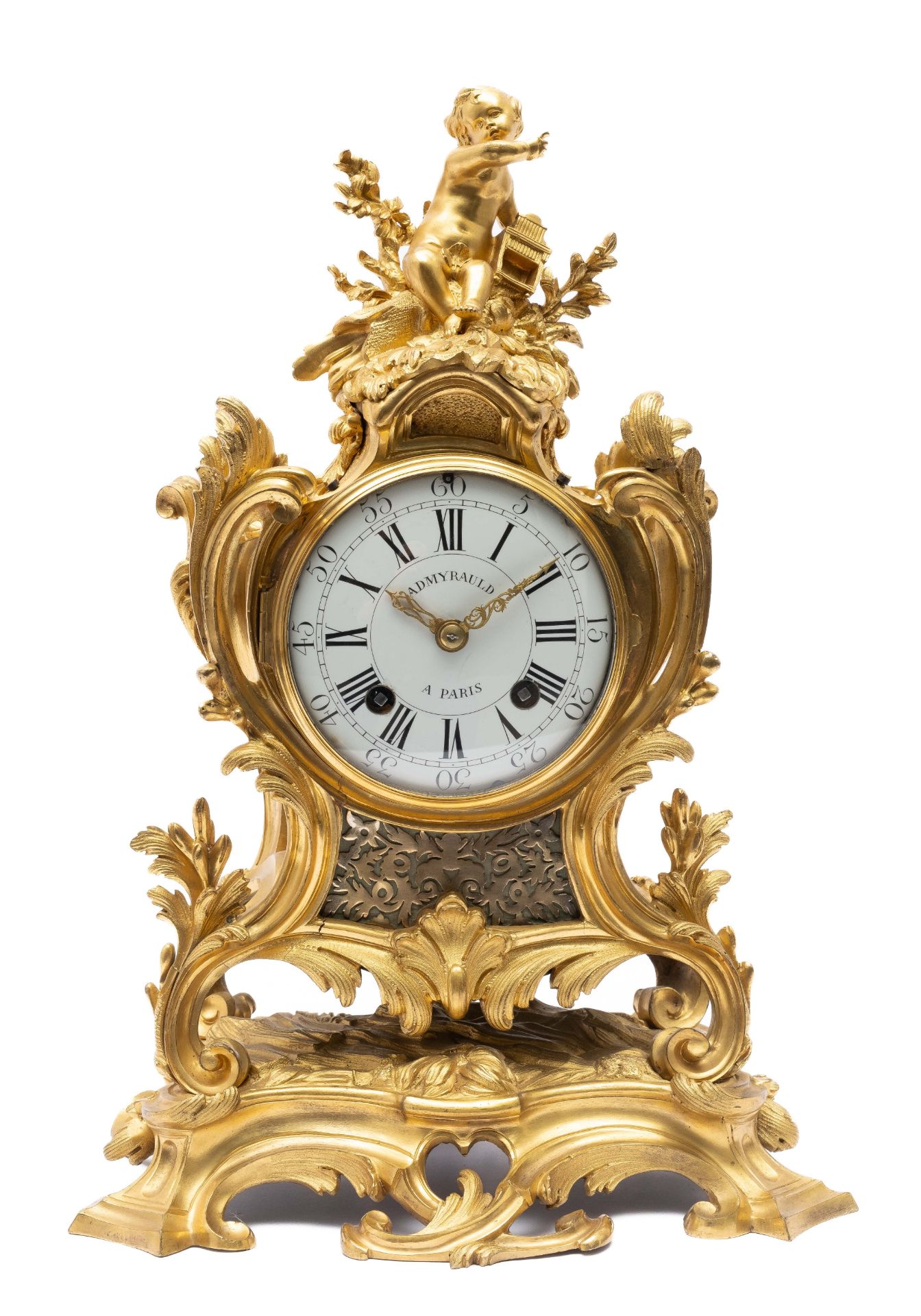 A Louis XV ormolu mantel clock