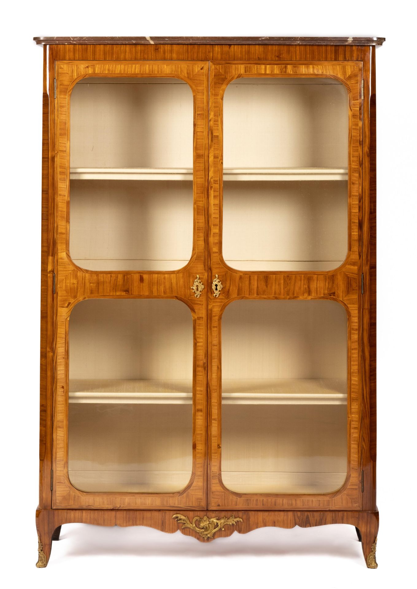 A Transition ormolu-mounted tulipwood bookcase