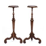 A pair of Dutch burr-walnut stands