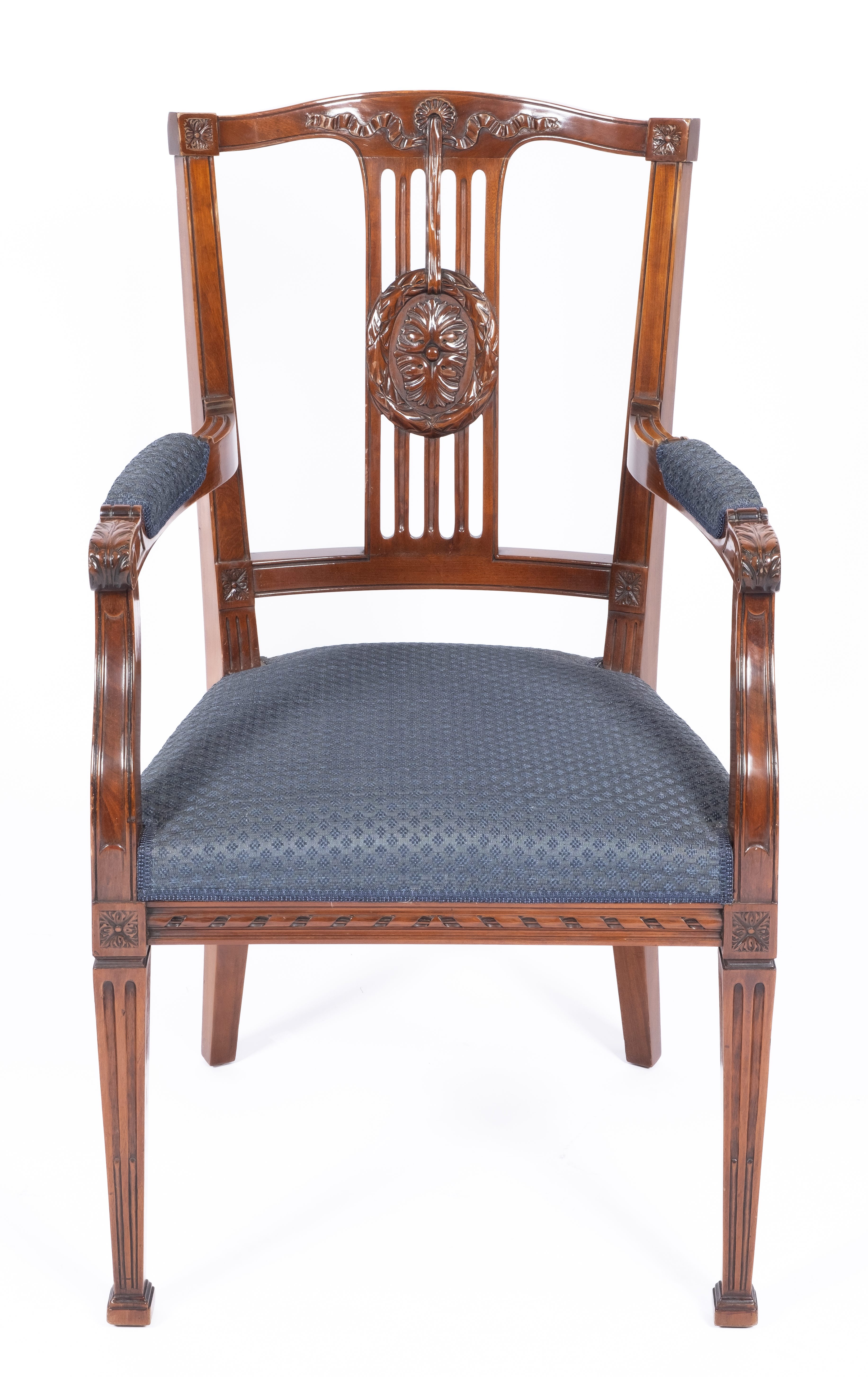 A set of twelve Dutch carved mahogany dining chairs - Image 3 of 4