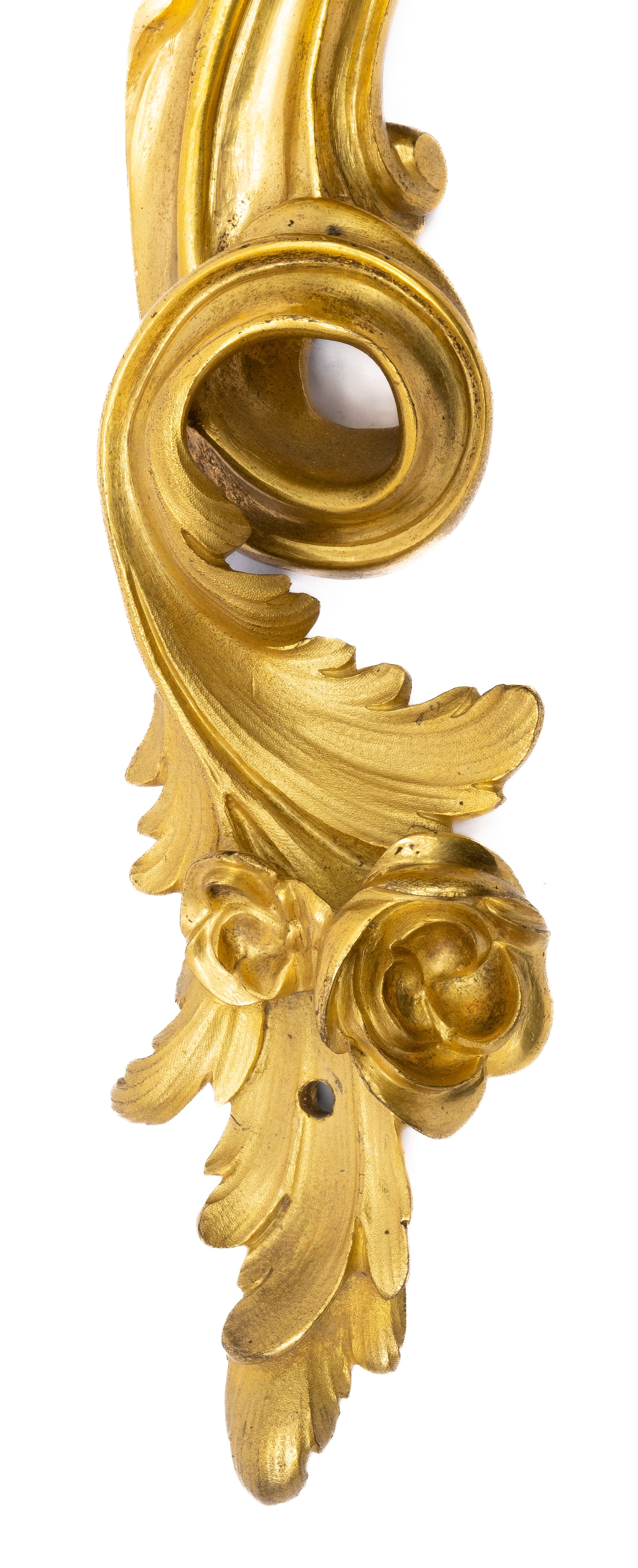 A pair of French ormolu three-light wall appliques - Image 5 of 6