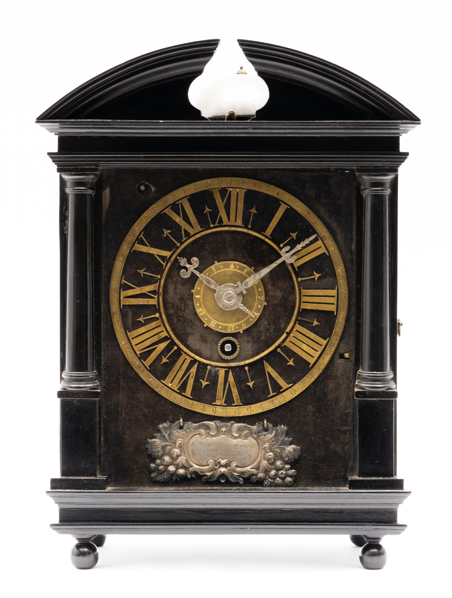 A Dutch ebony Hague clock