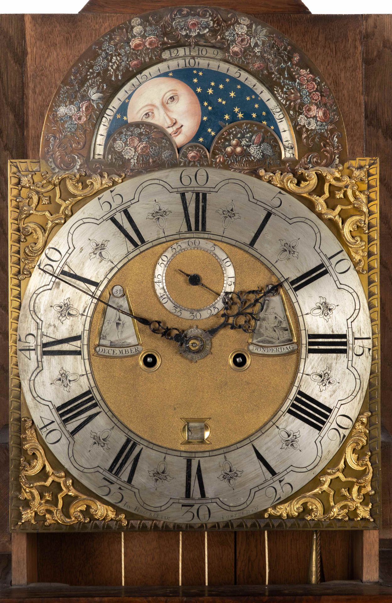 A Dutch burr-walnut longcase clock - Image 2 of 3