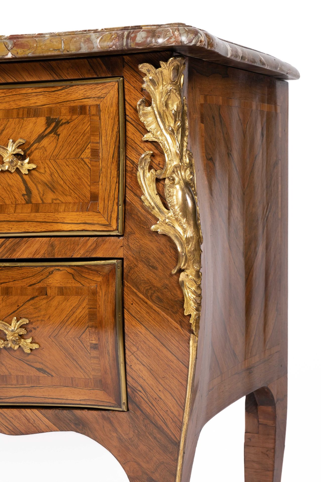 A Louis XV ormolu-mounted kingwood and fruitwood marquetry commode - Image 5 of 6