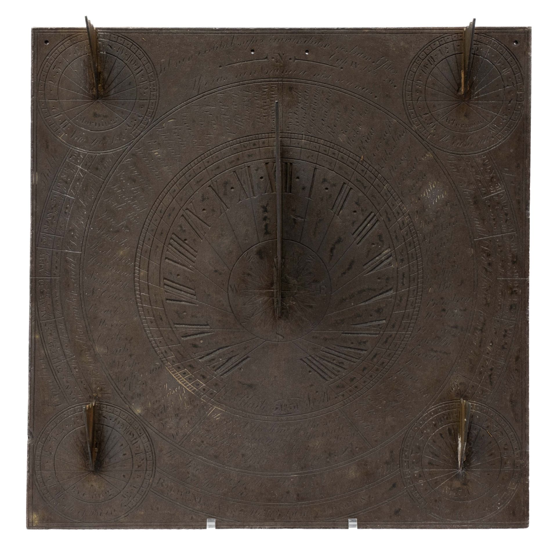 A Victorian slate wall sundial - Image 2 of 4