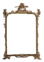 A Louis XV carved giltwood mirror