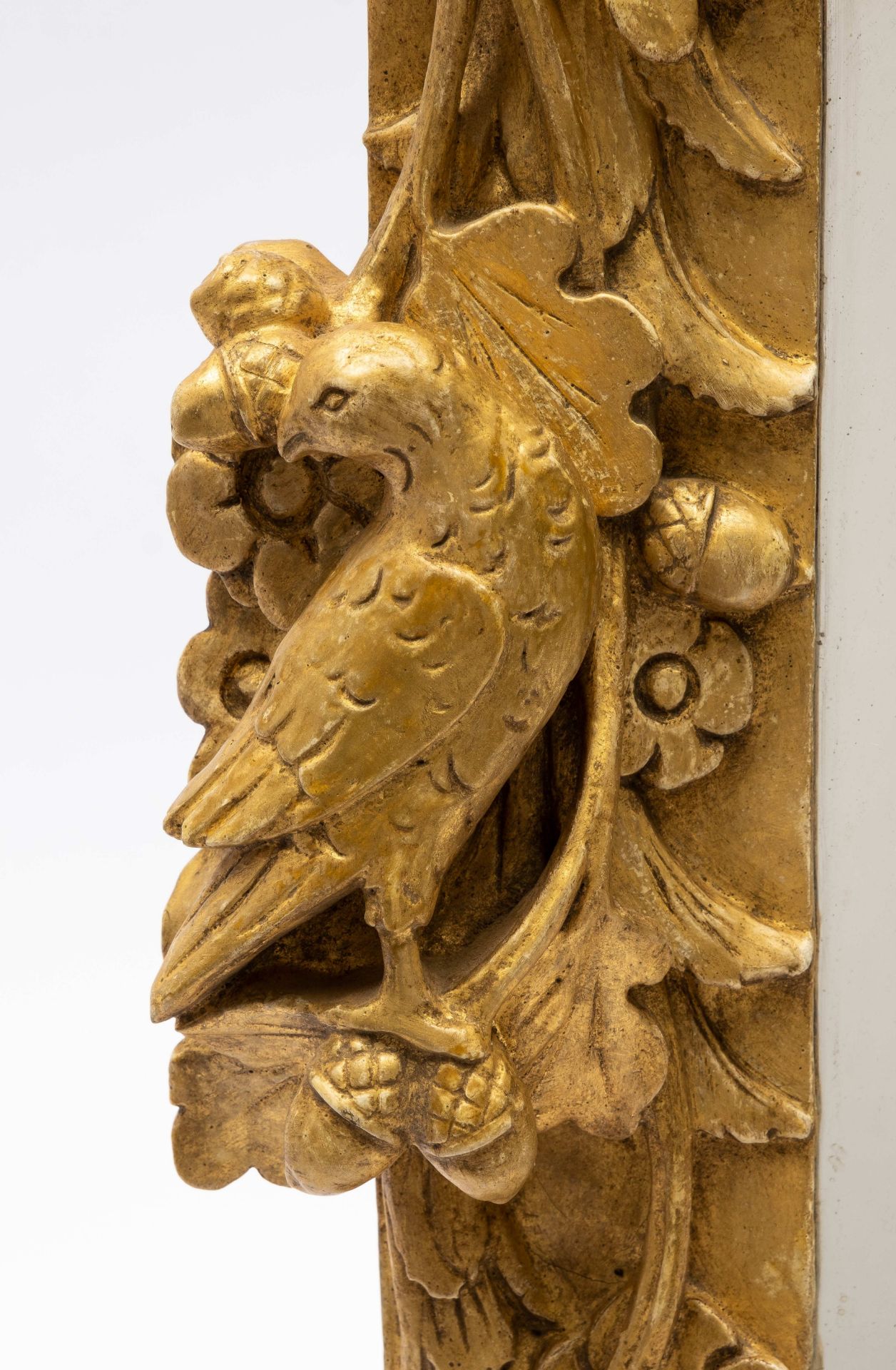 A Dutch carved giltwood auricular mirror - Image 3 of 4