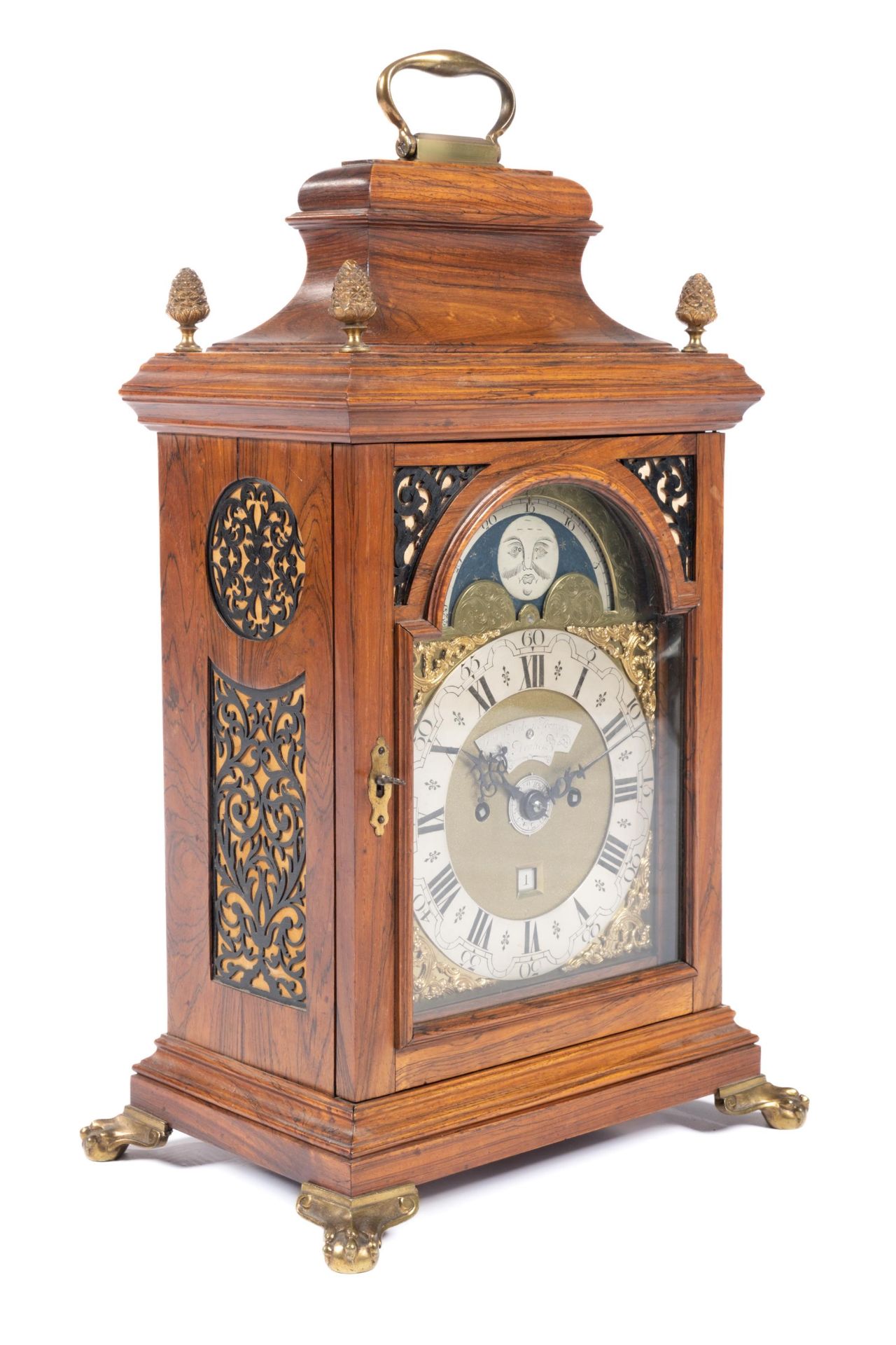 A Dutch rosewood bracket clock - Image 5 of 5