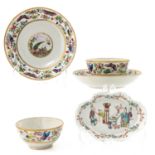A Pair of Cups and Saucers and Small Tray