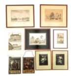 A Collection of Diverse Etchings and Stained Glass