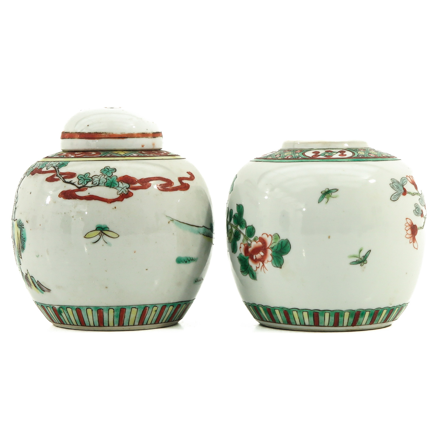 A Pair of Famille Verte Ginger Jars - Image 3 of 10